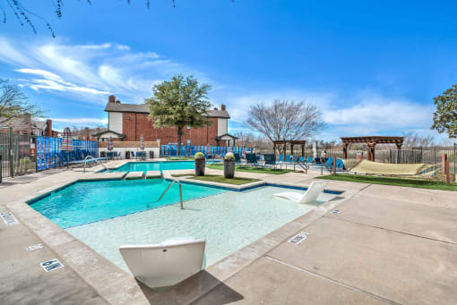Two Resort-Inspired Style Pools with Sundeck and Cabana at 2803 Riverside, Grand Prairie, Texas
