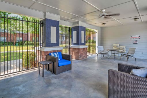 Outdoor Lounge Area at The Atlantic Station, Ft Worth, TX, 76131