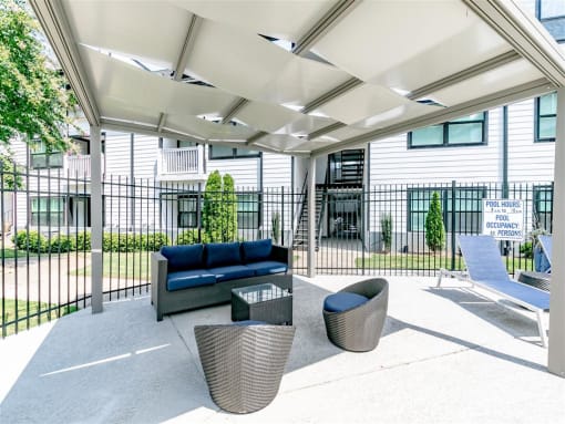 Poolside Entertaining Space at Morningside Courts, Atlanta