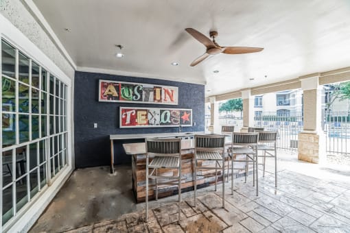Outdoor Summer Kitchen at The Atlantic Grand Oaks, Austin, TX, 78748