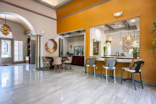 A kitchen with a dining table and chairs at Reserve at Canyon Creek,San Antonio, Texas