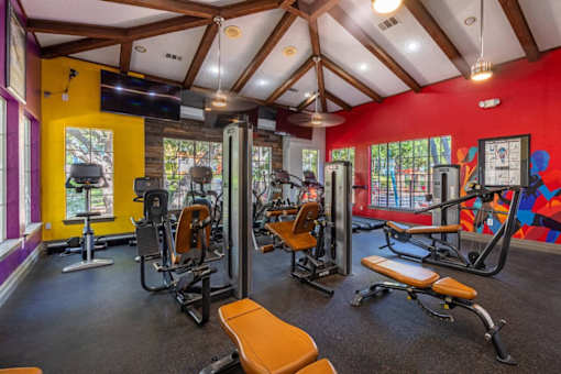 Well Equipped Fitness center at Reserve at Canyon Creek, San Antonio,TX,78230