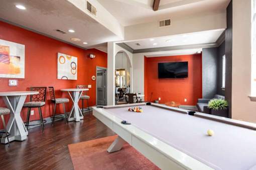 Billiards Table In Clubhouse at Reserve at Canyon Creek, Texas, 78230