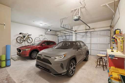 Cars parked  in garage at Reserve at Canyon Creek,San Antonio,TX,78230
