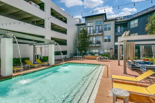 Two Resort Inspired Pools with Sun Decks at The Atlantic Highland Park, Texas, 75209