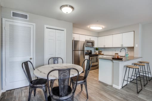 Kitchen and Dining Room area at The Atlantic Grand Oaks, Austin, Texas