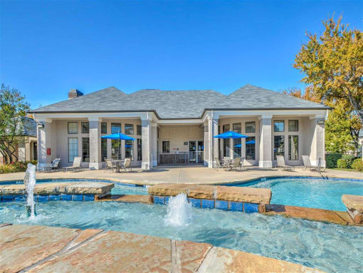 Resort-Inspired Pool with Waterfall. at The Atlantic Mansfield, Mansfield