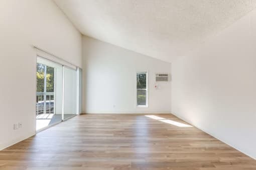 living room with sliding glass door