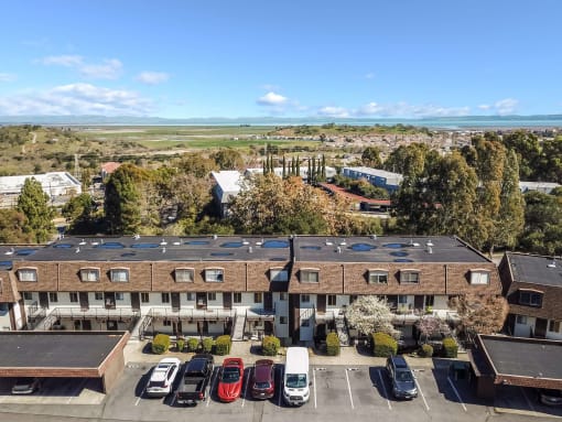 aerial view of buildings