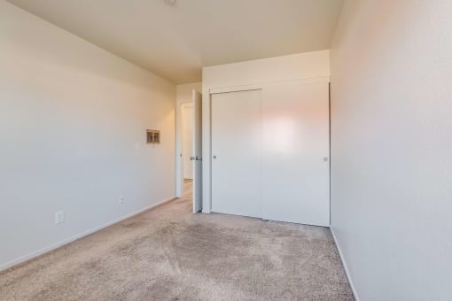 bedroom and closet