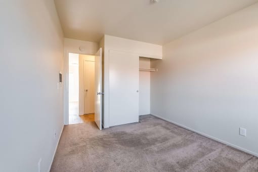 bedroom and closet