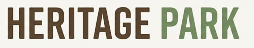 The image shows the text "Heritage Park" in large, bold letters.