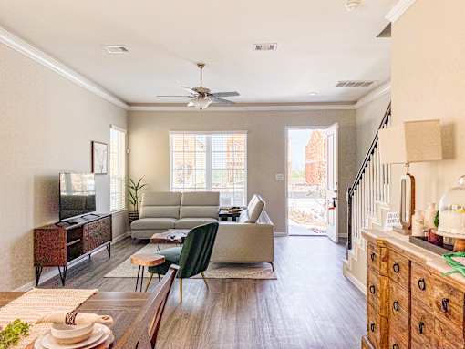 Kitchen With Living Space at Pradera Oaks, Bonney, TX, 77583