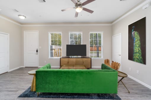 Living Room With TV at Mirror Lake Pearland, Texas