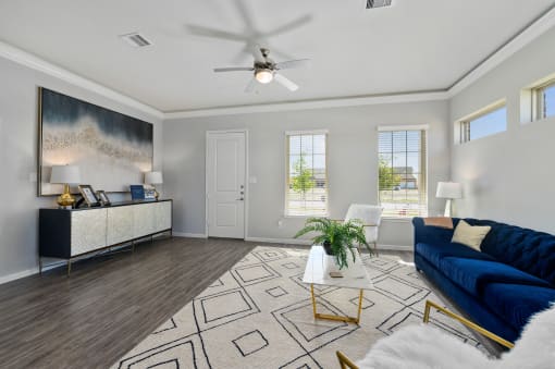Living Room Interior at Bay Colony West, League City, TX, 77539