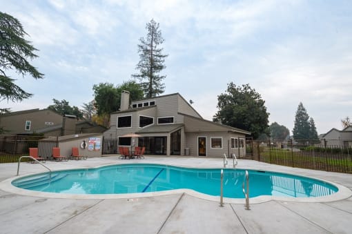 Pool and Clubhouse Building Exterior