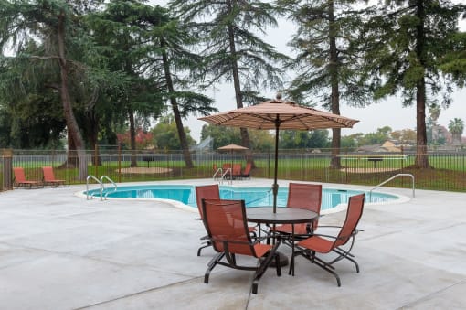 Pool Deck and Pool Table Area