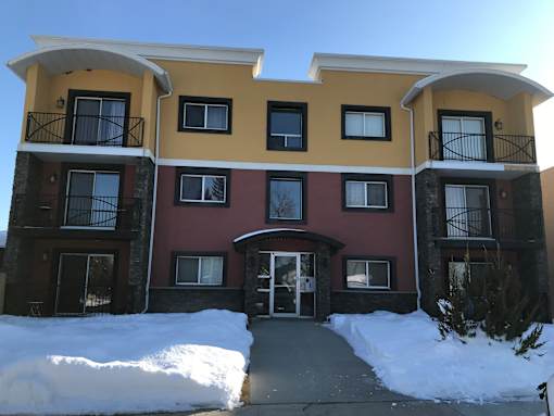 our building in the snow