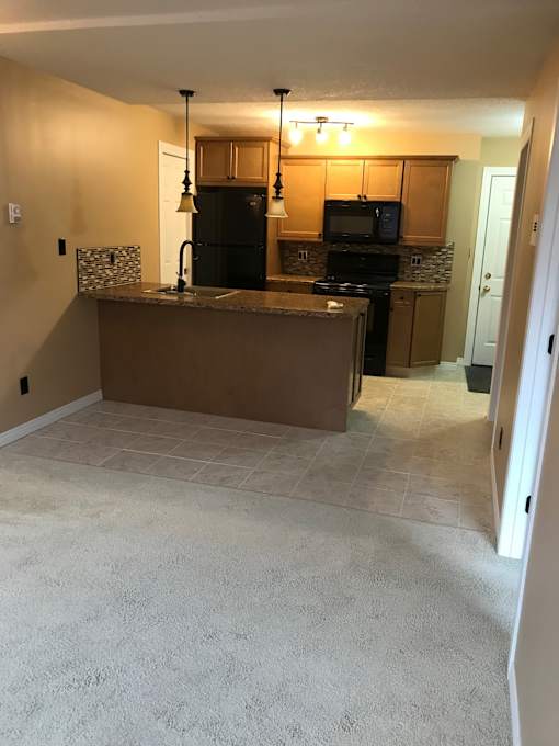 a look into the kitchen from the living room