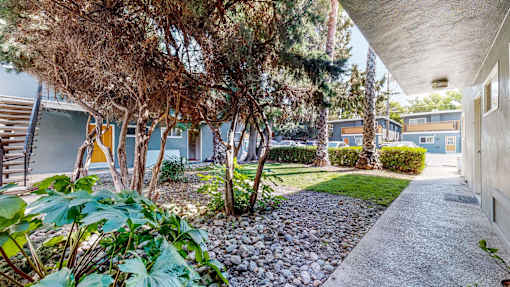 A pathway at University Square Apartments, Davis, 95616