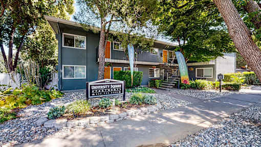 Exterior Property View at University Square Apartments, Davis, CA