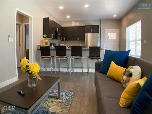 Living Room With Kitchen at The Edge, Chico, California
