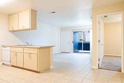 Kitchen And Living at Creekview Homes, Chico, 95928