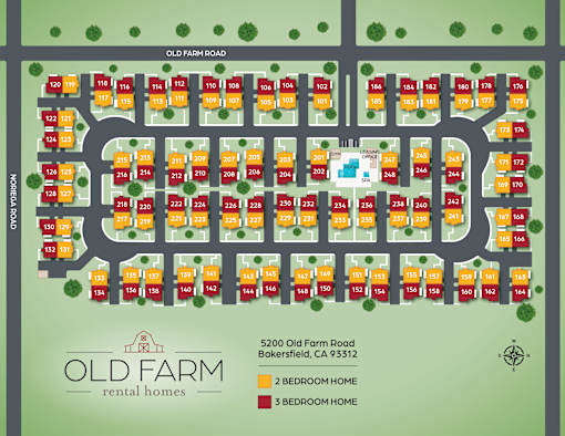 a site plan of an old farm with roads and buildings