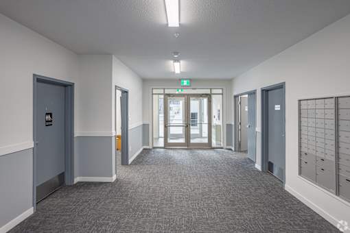 Locker Room And Hallway at The Pointe at Riverview, Edmonton