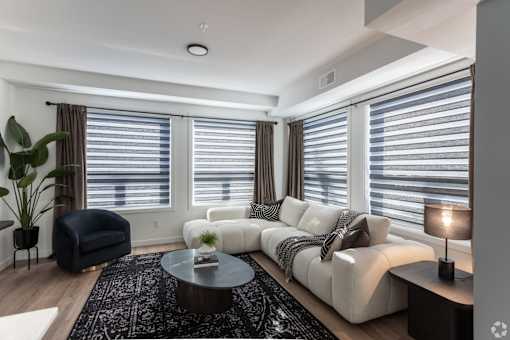 Modern Living Room at The Pointe at Riverview, Edmonton Alberta