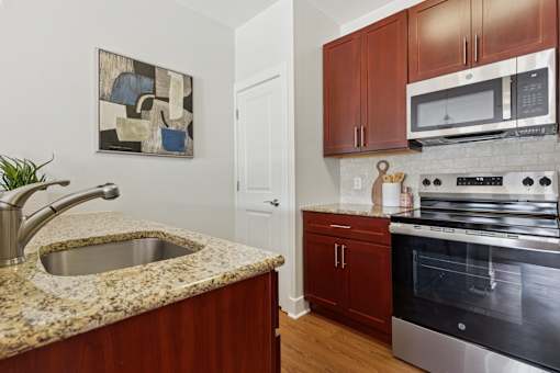 Kitchen with Stove top oven at New Britain, Chalfont
