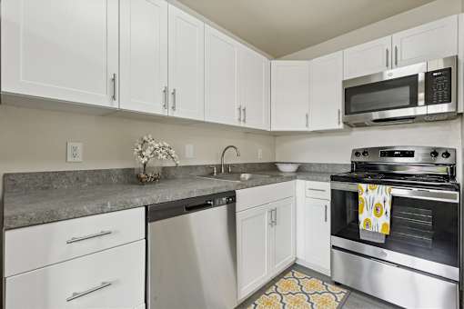 White Cabinetry in Kitchen at The Lakes, Pennsylvania, 18104