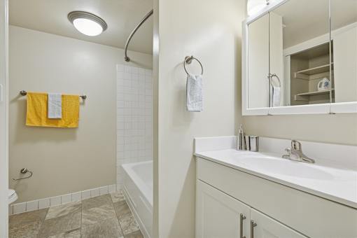 White Bathroom Interior at The Lakes, Pennsylvania, 18104