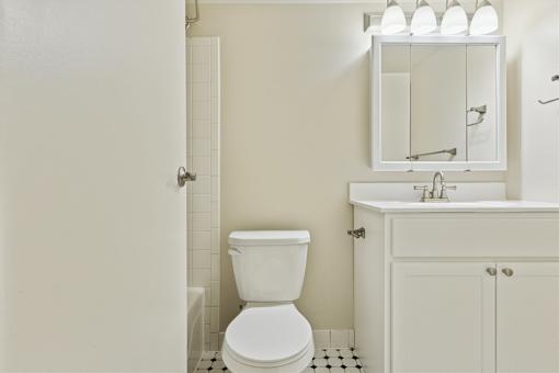White Toilet in Bathroom at The Lakes, Pennsylvania