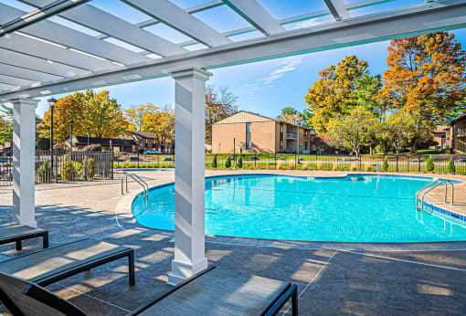 Relaxing Pool Area With Sundeck at The Lakes, Allentown, PA