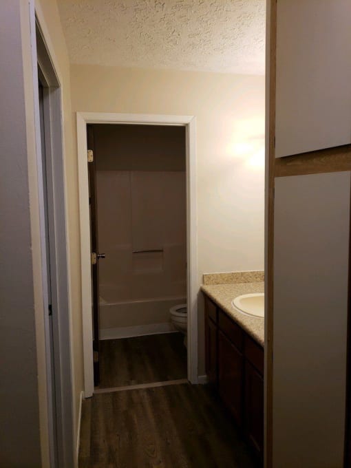 a small bathroom with a sink and a toilet