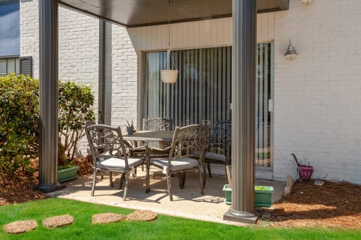Patio at The Benton Apartment Homes, Hoover, Alabama