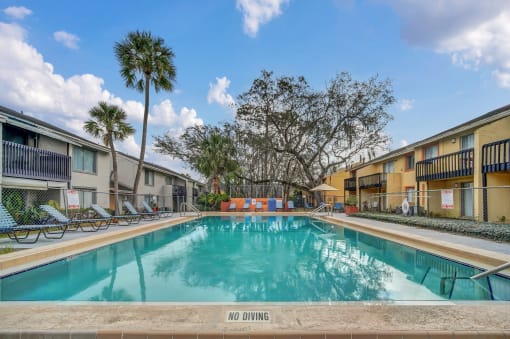 the swimming pool at our apartments