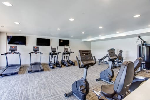 our state of the art gym is ready for you to use at The Highland on Briley