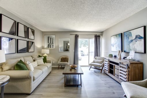 Living Room of an apartment at The Highland on Briley