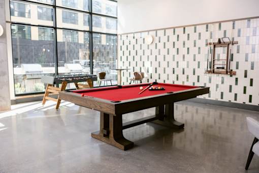 Pool Table in game room at Anthem House, Alabama, 35806