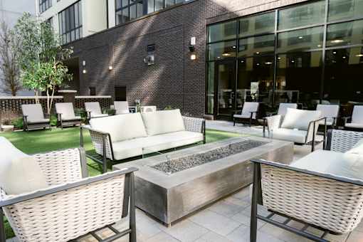 Patio with Firepit at Anthem House, Huntsville