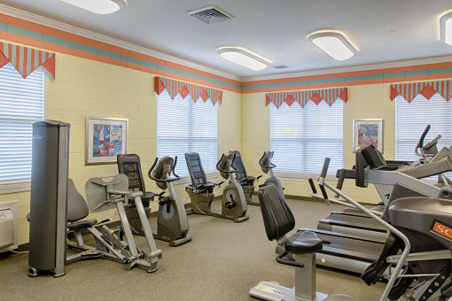 our state of the art gym is equipped with a variety of exercise equipment
