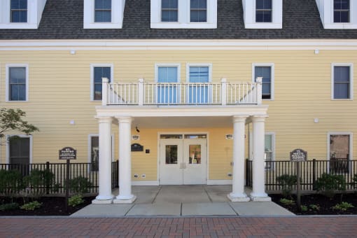 a picture of the front of the building