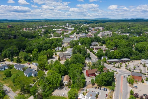arial view of the village