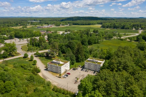 arial view of the building