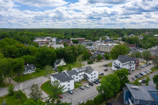 arial view of the village