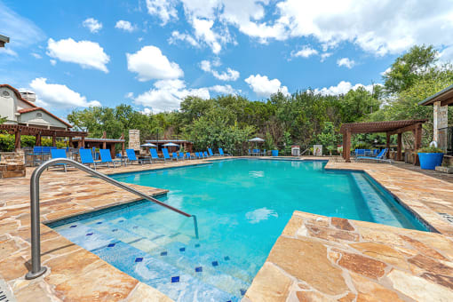 A large outdoor swimming pool at Barton Creek Villas, Texas, 78735