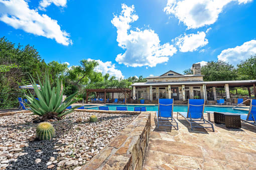 A pool area at Barton Creek Villas, Austin, TX, 78735