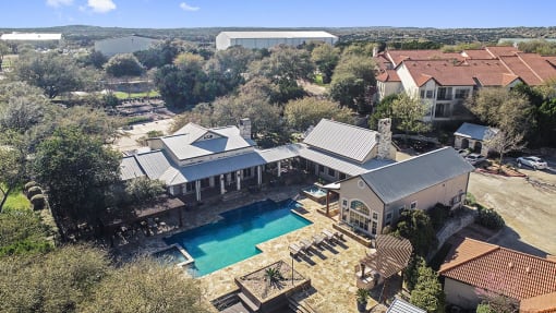 Aerial Pool View at Barton Creek Villas, Austin, 78735